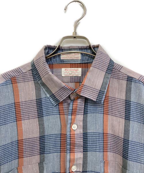 SOVEREIGN（ソブリン）SOVEREIGN (ソブリン) チェックシャツ パープル サイズ:XLの古着・服飾アイテム