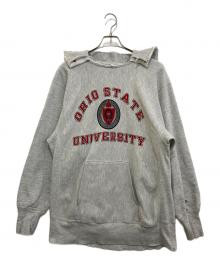 Champion REVERSE WEAVE（チャンピオン リバース ウィーブ）の古着「90`sカレッジプリントパーカー」｜グレー