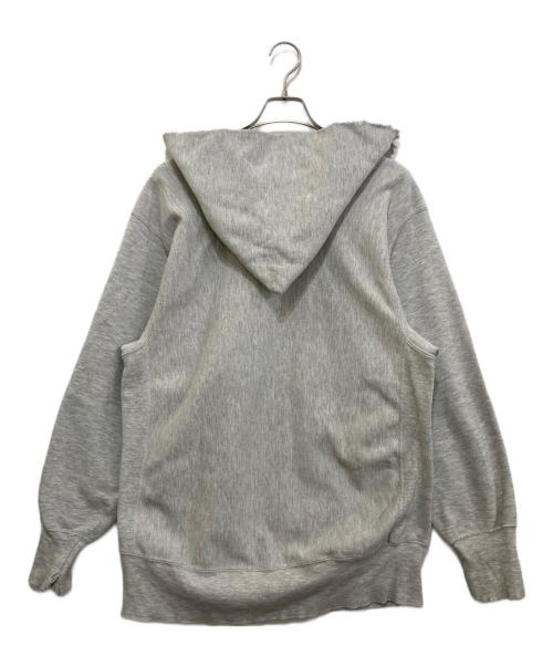 Champion REVERSE WEAVE（チャンピオン リバース ウィーブ）Champion REVERSE WEAVE (チャンピオン リバース ウィーブ) 90`sカレッジプリントパーカー グレー サイズ:XLARGEの古着・服飾アイテム
