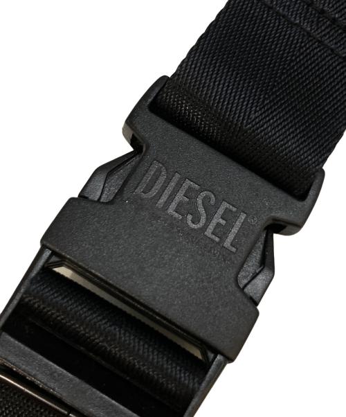 DIESEL（ディーゼル）DIESEL (ディーゼル) オーバルDレザーショルダーバッグ　X09924 ブラックの古着・服飾アイテム