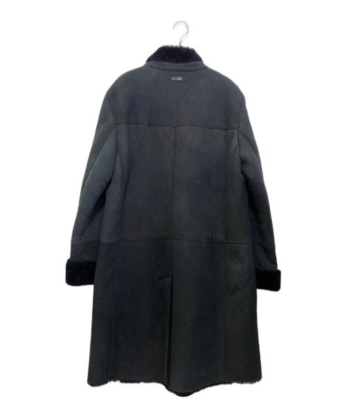 ARMANI COLLEZIONI（アルマーニ コレツィオーニ）ARMANI COLLEZIONI (アルマーニ コレツィオーニ) ラムレザームートンコート ネイビー サイズ:50の古着・服飾アイテム