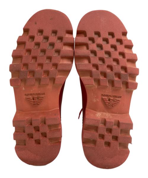 EMPORIO ARMANI（エンポリオアルマーニ）EMPORIO ARMANI (エンポリオアルマーニ) カットワークスタッズレザーシューズ　X4C437 レッド サイズ:7の古着・服飾アイテム