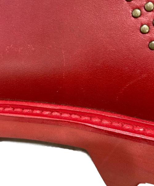 EMPORIO ARMANI（エンポリオアルマーニ）EMPORIO ARMANI (エンポリオアルマーニ) カットワークスタッズレザーシューズ　X4C437 レッド サイズ:7の古着・服飾アイテム