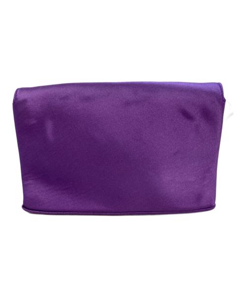 ARMANI COLLEZIONI（アルマーニ コレツィオーニ）ARMANI COLLEZIONI (アルマーニ コレツィオーニ) サテンショルダーバッグ パープル 未使用品の古着・服飾アイテム