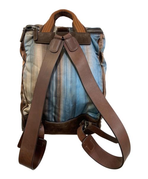 GIORGIO ARMANI（ジョルジョアルマーニ）GIORGIO ARMANI (ジョルジョアルマーニ) 転写プリントバックパック ブラウンの古着・服飾アイテム