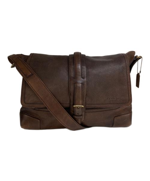 COACH（コーチ）COACH (コーチ) レザーショルダーバッグ ブラウンの古着・服飾アイテム
