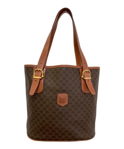 CELINE（セリーヌ）CELINE (セリーヌ) オールドマカダム柄トートバッグ ブラウンの古着・服飾アイテム