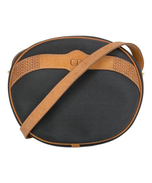Christian Dior（クリスチャン ディオール）Christian Dior (クリスチャン ディオール) CDロゴハーフムーンレザーショルダーバッグ ブラックの古着・服飾アイテム