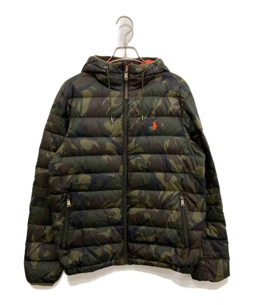POLO RALPH LAUREN（ポロ・ラルフローレン）POLO RALPH LAUREN (ポロ・ラルフローレン) カモ柄ダウンジャケット カーキ サイズ:Sの古着・服飾アイテム