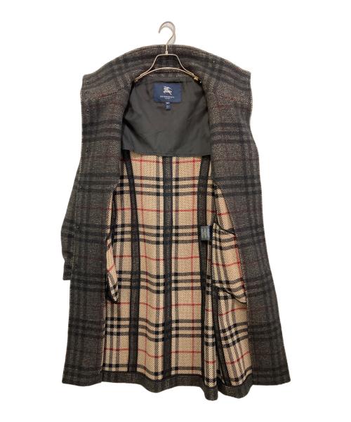 BURBERRY LONDON（バーバリーロンドン）BURBERRY LONDON (バーバリーロンドン) ノバチェックウールコート ブラック サイズ:6の古着・服飾アイテム