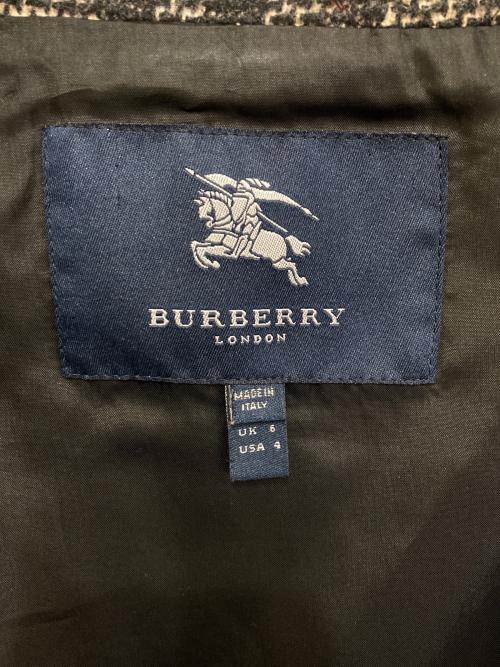 BURBERRY LONDON（バーバリーロンドン）BURBERRY LONDON (バーバリーロンドン) ノバチェックウールコート ブラック サイズ:6の古着・服飾アイテム