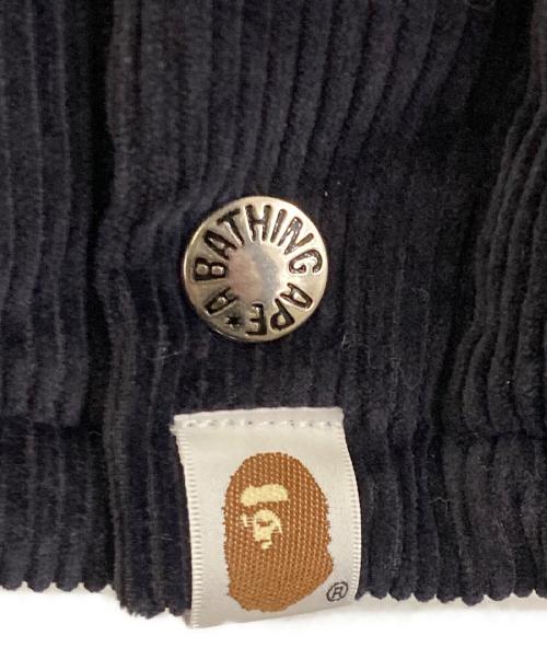 A BATHING APE（ア ベイシング エイプ）A BATHING APE (ア ベイシング エイプ) CORDUROY CLASSIC DOWN JACKET ネイビー サイズ:XLの古着・服飾アイテム