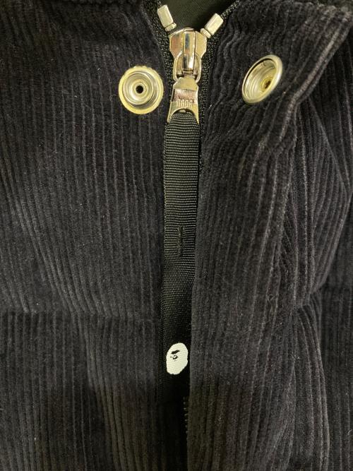 A BATHING APE（ア ベイシング エイプ）A BATHING APE (ア ベイシング エイプ) CORDUROY CLASSIC DOWN JACKET ネイビー サイズ:XLの古着・服飾アイテム