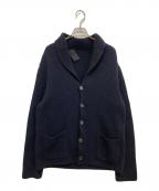 PRADAプラダ）の古着「ウールカシミヤショールカラーニットカーディガン」｜ネイビー