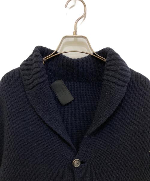 PRADA（プラダ）PRADA (プラダ) ウールカシミヤショールカラーニットカーディガン ネイビー サイズ:50の古着・服飾アイテム