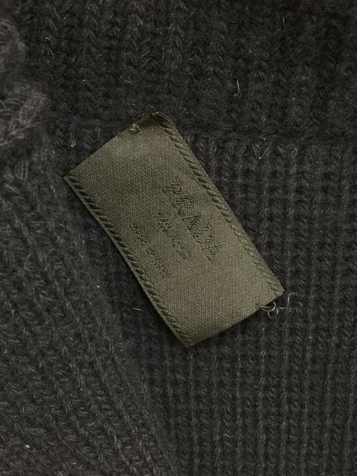 PRADA（プラダ）PRADA (プラダ) ウールカシミヤショールカラーニットカーディガン ネイビー サイズ:50の古着・服飾アイテム