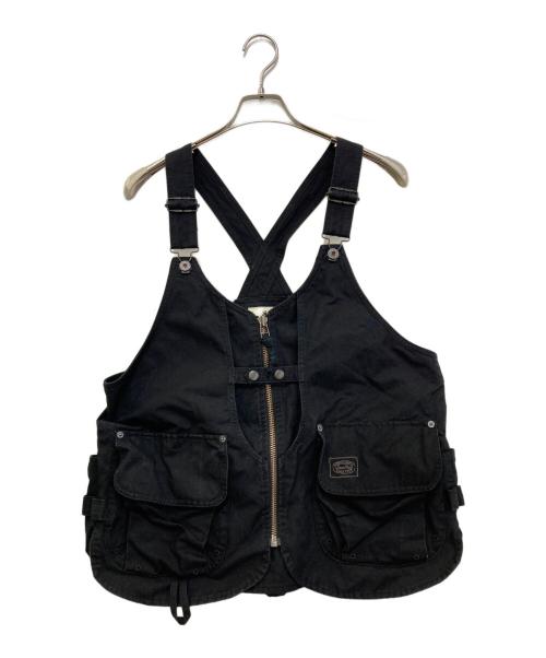 Snow peak（スノーピーク）Snow peak (スノーピーク) 焚火キャンバスベスト　JK-22AU107 ブラック サイズ:Mの古着・服飾アイテム