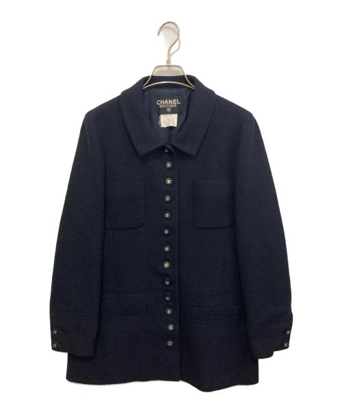 CHANEL（シャネル）CHANEL (シャネル) ココボタンウールセットアップ ネイビー サイズ:40の古着・服飾アイテム