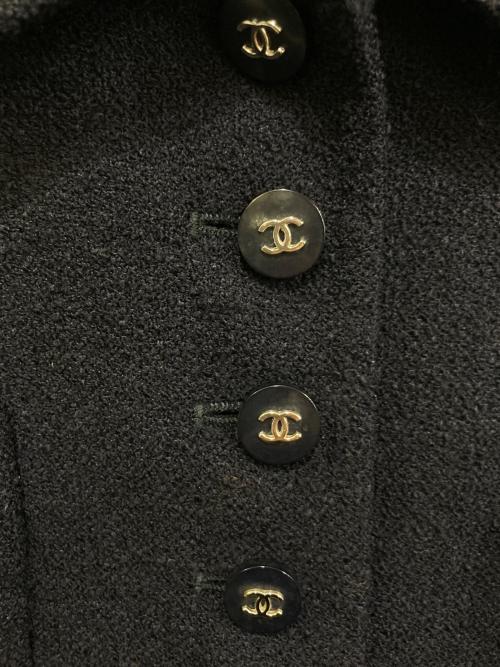 CHANEL（シャネル）CHANEL (シャネル) ココボタンウールセットアップ ネイビー サイズ:40の古着・服飾アイテム