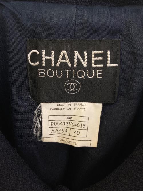 CHANEL（シャネル）CHANEL (シャネル) ココボタンウールセットアップ ネイビー サイズ:40の古着・服飾アイテム