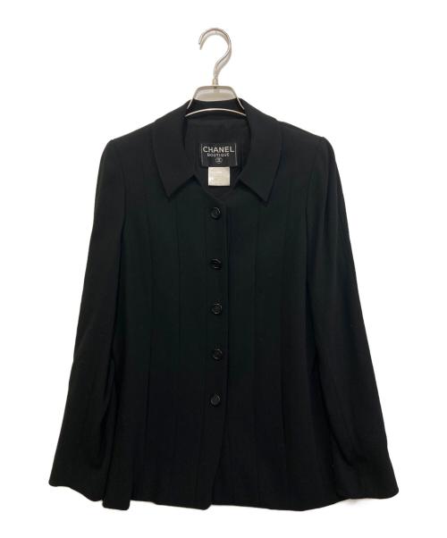CHANEL（シャネル）CHANEL (シャネル) ココボタンウールジャケット ブラック サイズ:40の古着・服飾アイテム