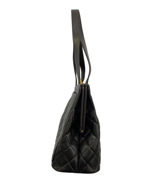 CHANEL（シャネル）CHANEL (シャネル) マトラッセがま口トートバッグ ブラックの古着・服飾アイテム