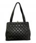 CHANEL（シャネル）の古着「マトラッセがま口トートバッグ」｜ブラック