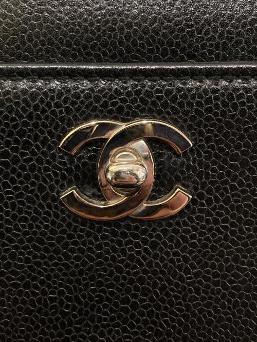 CHANEL（シャネル）CHANEL (シャネル) キャビアスキンココマークトートバッグ ブラックの古着・服飾アイテム