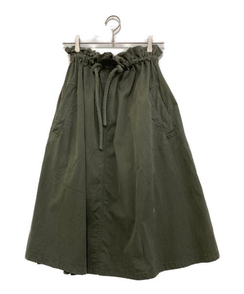 MM6 Maison Margiela（エムエムシックスメゾンマルジェラ）MM6 Maison Margiela (エムエムシックスメゾンマルジェラ) コットンスカート オリーブ サイズ:36の古着・服飾アイテム