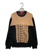 SUPREMEシュプリーム）の古着「Logo Repeat Sweater」｜ブラック×ブラウン