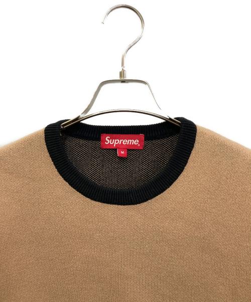 SUPREME（シュプリーム）SUPREME (シュプリーム) Logo Repeat Sweater ブラック×ブラウン サイズ:Mの古着・服飾アイテム