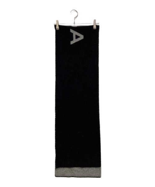 BALENCIAGA（バレンシアガ）BALENCIAGA (バレンシアガ) カシミヤウールマフラー グレー×ブラックの古着・服飾アイテム