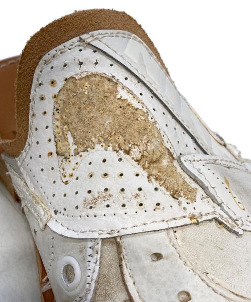 PETERSON STOOP（ピーターソン ストゥ―プ）PETERSON STOOP (ピーターソン ストゥ―プ) 再構築レザーミュール ホワイト サイズ:41の古着・服飾アイテム