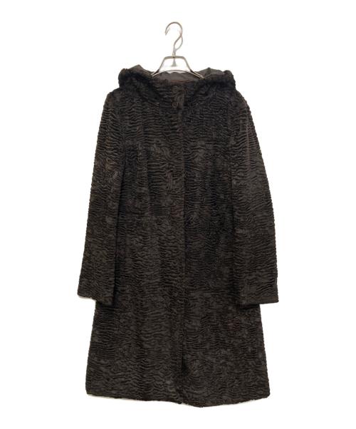 'S Max Mara（エスマックスマーラ）'S Max Mara (エスマックスマーラ) ボアフーデコート ブラウン サイズ:42の古着・服飾アイテム