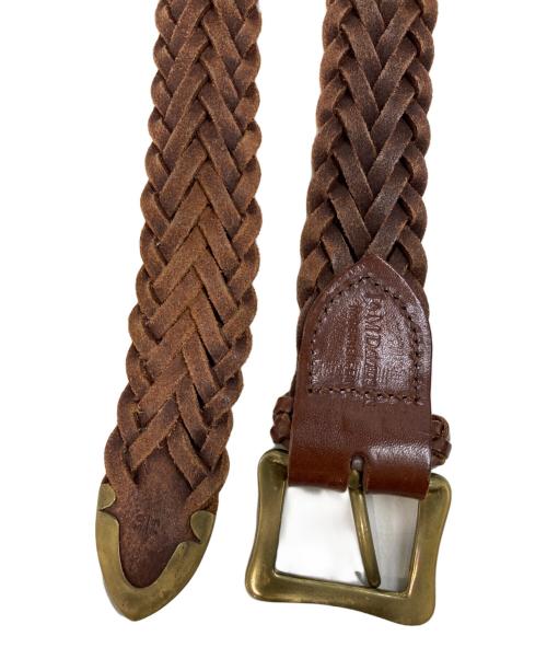 J&M DAVIDSON（ジェイ＆エム デヴィッドソン）J&M DAVIDSON (ジェイ＆エム デヴィッドソン) 編み込みレザーベルト ブラウンの古着・服飾アイテム
