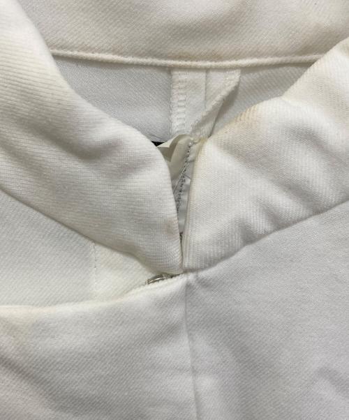 BLACK COMME des GARCONS（ブラックコムデギャルソン）BLACK COMME des GARCONS (ブラックコムデギャルソン) バンドカラープルオーバーデザインシャツ ホワイト サイズ:Lの古着・服飾アイテム