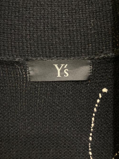 Y's（ワイズ）Y's (ワイズ) 線画ロングウールカーディガン ブラック サイズ:2の古着・服飾アイテム