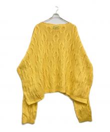 RAF SIMONS（ラフシモンズ）の古着「ビッグサイズケーブルニット」｜イエロー