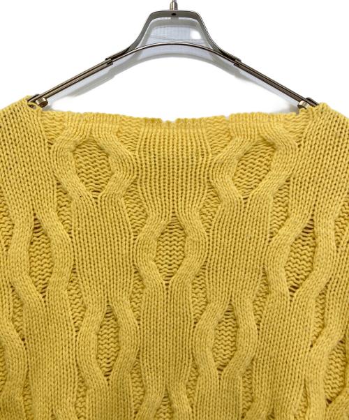 RAF SIMONS（ラフシモンズ）RAF SIMONS (ラフシモンズ) ビッグサイズケーブルニット イエロー サイズ:Lの古着・服飾アイテム