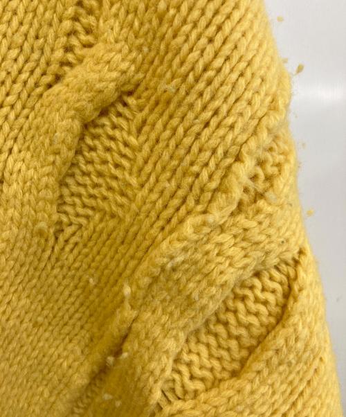 RAF SIMONS（ラフシモンズ）RAF SIMONS (ラフシモンズ) ビッグサイズケーブルニット イエロー サイズ:Lの古着・服飾アイテム