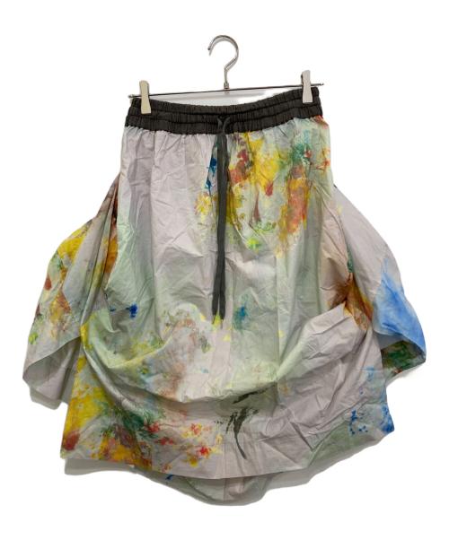 Vivienne Westwood（ヴィヴィアンウエストウッド）Vivienne Westwood (ヴィヴィアンウエストウッド) ペインティングデザインインスカート　15-01-291010 グレー サイズ:38の古着・服飾アイテム