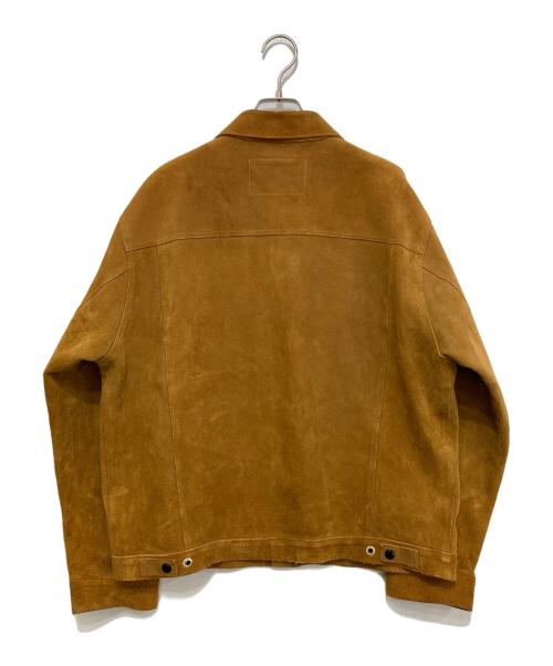 SEVESKIG（セヴシグ）SEVESKIG (セヴシグ) BACK SIDE 557 JKT/カウレザースエードジャケット マスタード サイズ:Lの古着・服飾アイテム