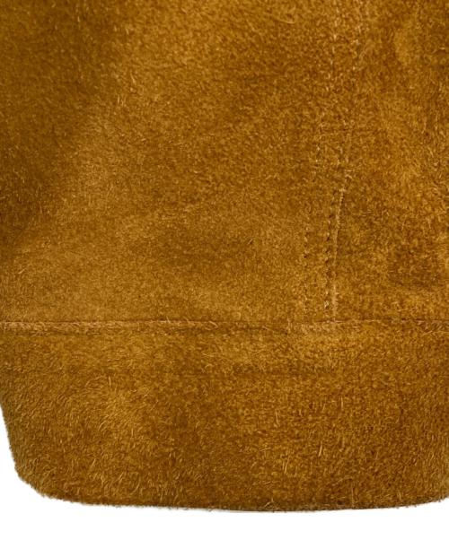 SEVESKIG（セヴシグ）SEVESKIG (セヴシグ) BACK SIDE 557 JKT/カウレザースエードジャケット マスタード サイズ:Lの古着・服飾アイテム