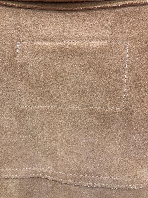 SEVESKIG（セヴシグ）SEVESKIG (セヴシグ) BACK SIDE 557 JKT/カウレザースエードジャケット マスタード サイズ:Lの古着・服飾アイテム