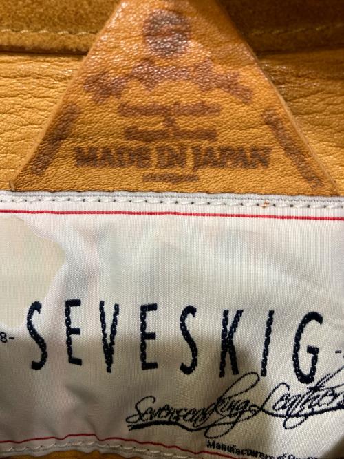 SEVESKIG（セヴシグ）SEVESKIG (セヴシグ) BACK SIDE 557 JKT/カウレザースエードジャケット マスタード サイズ:Lの古着・服飾アイテム