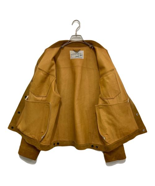 SEVESKIG（セヴシグ）SEVESKIG (セヴシグ) BACK SIDE 557 JKT/カウレザースエードジャケット マスタード サイズ:Lの古着・服飾アイテム