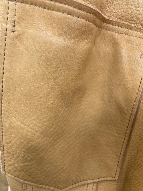 SEVESKIG（セヴシグ）SEVESKIG (セヴシグ) BACK SIDE 557 JKT/カウレザースエードジャケット マスタード サイズ:Lの古着・服飾アイテム