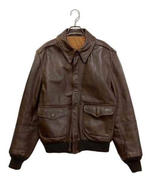 FLIGHT APPAREL INDUSTRIES INC（フライトアパレルインダストリーズ）FLIGHT APPAREL INDUSTRIES INC (フライトアパレルインダストリーズ) A-2レザージャケット ブラウン サイズ:40の古着・服飾アイテム