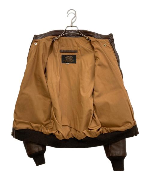 FLIGHT APPAREL INDUSTRIES INC（フライトアパレルインダストリーズ）FLIGHT APPAREL INDUSTRIES INC (フライトアパレルインダストリーズ) A-2レザージャケット ブラウン サイズ:40の古着・服飾アイテム