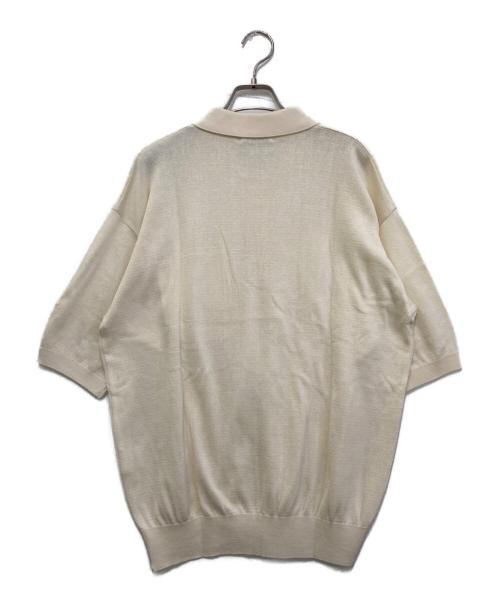 Burberry's（バーバリーズ）Burberry's (バーバリーズ) ニットポロシャツ ホワイト サイズ:Lの古着・服飾アイテム
